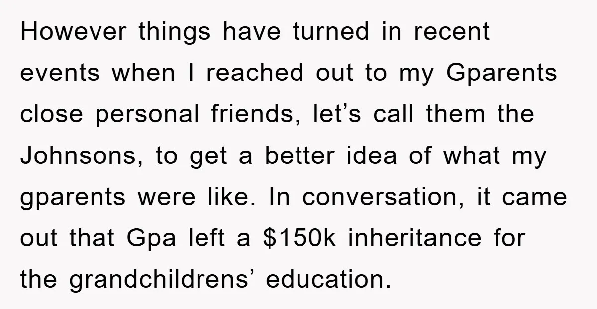 However things have turned in recent events when I reached out to my Gparents close personal friends, let’s call them the Johnsons, to get a better idea of what my...
