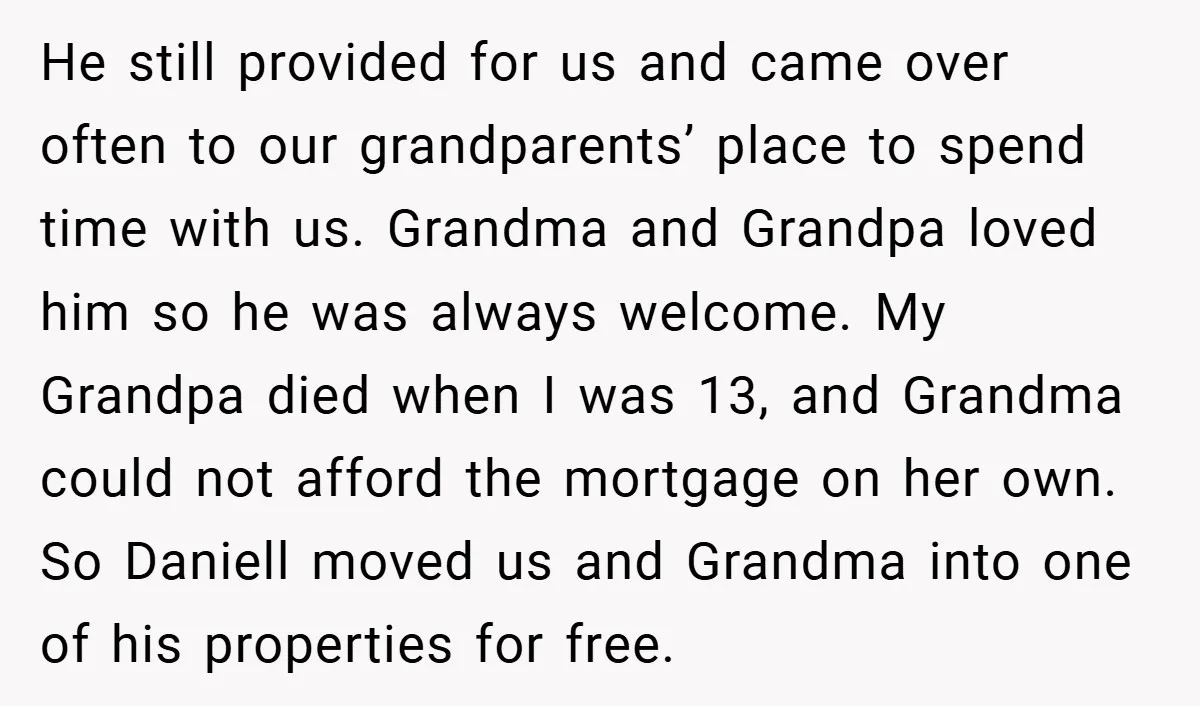 He still provided for us and came over often to our grandparents’ place to spend time with us. Grandma and Grandpa loved him so he was always welcome. My Grandpa...