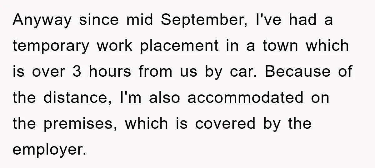 Anyway since mid September, I've had a temporary work placement in a town which is over 3 hours from us by car. Because of the distance, I'm also accommodated on...