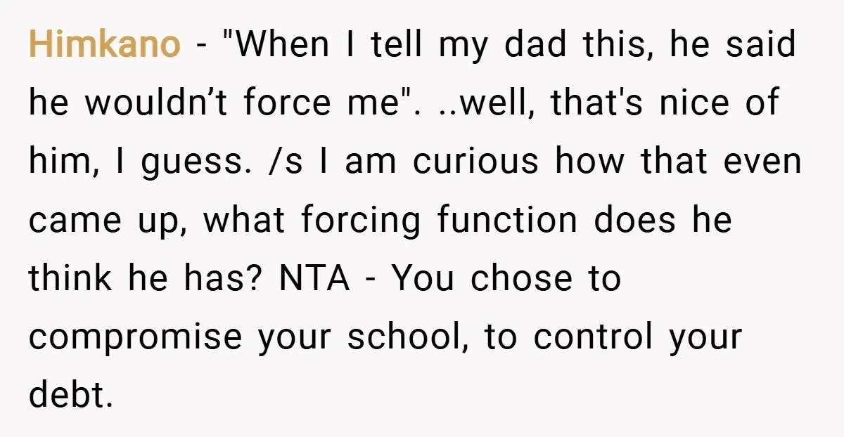 Himkano − "When I tell my dad this, he said he wouldn’t force me". ..well, that's nice of him, I guess. /s I am curious how that even came up,...