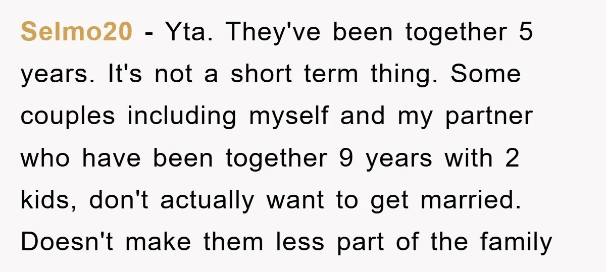 Selmo20 − Yta. They've been together 5 years. It's not a short term thing. Some couples including myself and my partner who have been together 9 years with 2 kids,...