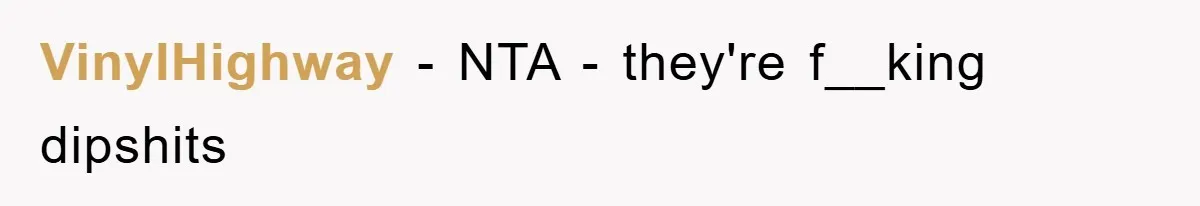 VinylHighway − NTA - they're f__king dipshits