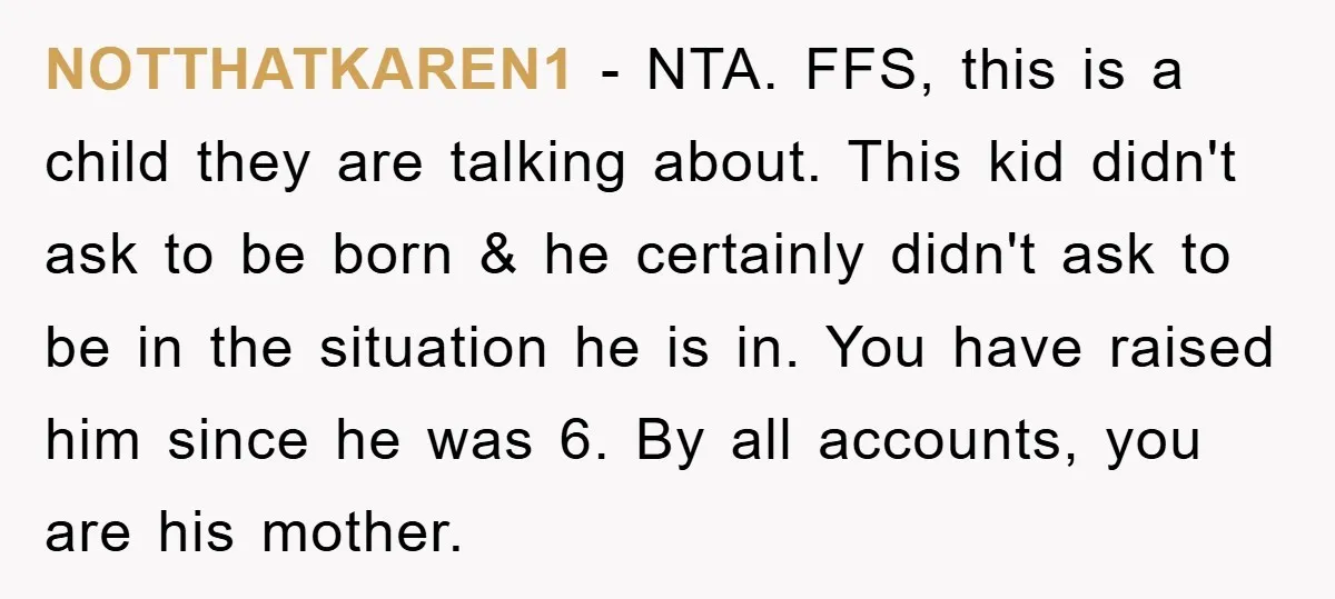 NOTTHATKAREN1 − NTA. FFS, this is a child they are talking about. This kid didn't ask to be born & he certainly didn't ask to be in the situation he...