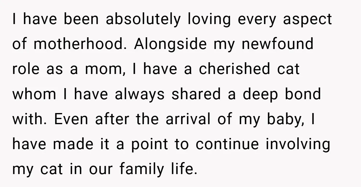 I have been absolutely loving every aspect of motherhood. Alongside my newfound role as a mom, I have a cherished cat whom I have always shared a deep bond with....