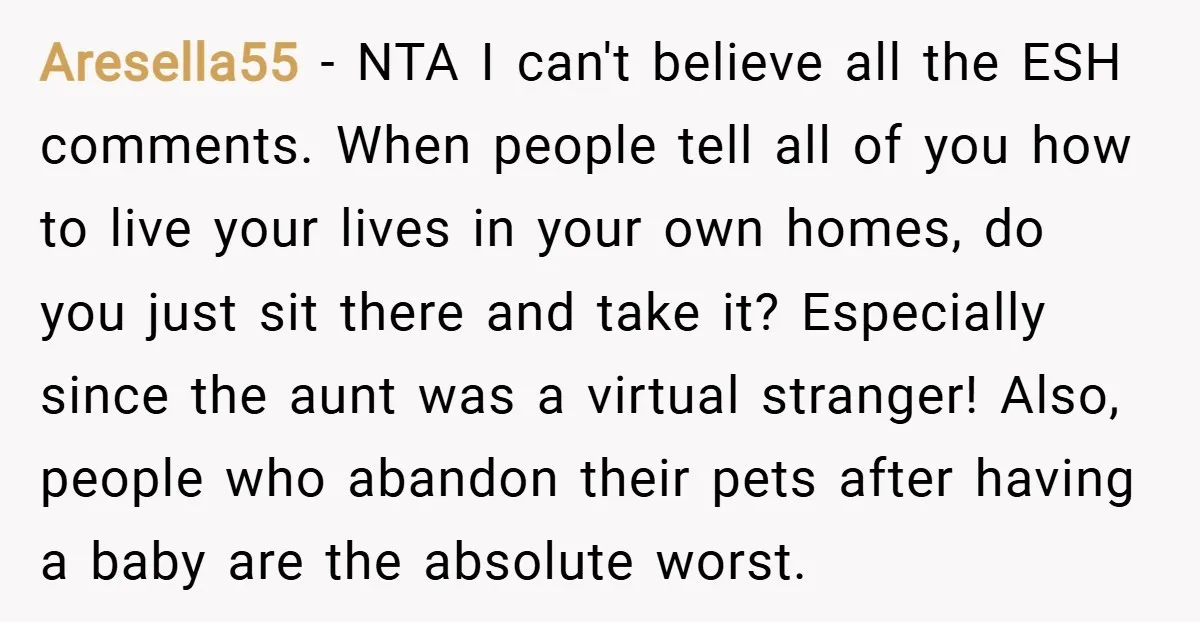 Aresella55 − NTA I can't believe all the ESH comments. When people tell all of you how to live your lives in your own homes, do you just sit there...