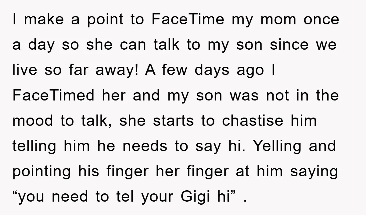 I make a point to FaceTime my mom once a day so she can talk to my son since we live so far away! A few days ago I FaceTimed...