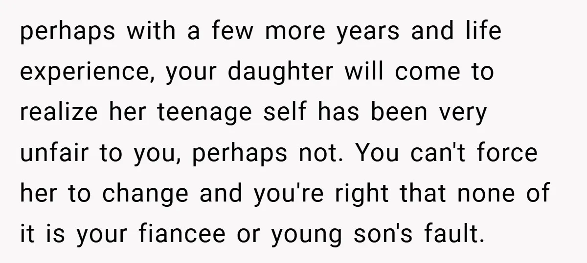 perhaps with a few more years and life experience, your daughter will come to realize her teenage self has been very unfair to you, perhaps not. You can't force her...