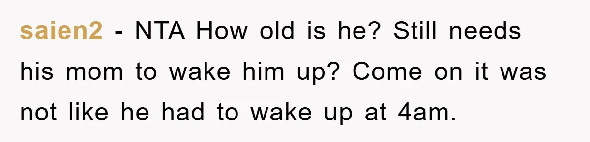 saien2 − NTA How old is he? Still needs his mom to wake him up? Come on it was not like he had to wake up at 4am.