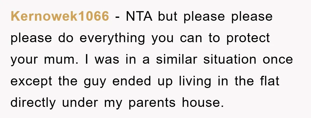 Kernowek1066 − NTA but please please please do everything you can to protect your mum. I was in a similar situation once except the guy ended up living in the...