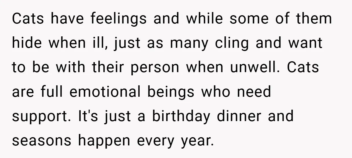Cats have feelings and while some of them hide when ill, just as many cling and want to be with their person when unwell. Cats are full emotional beings who...