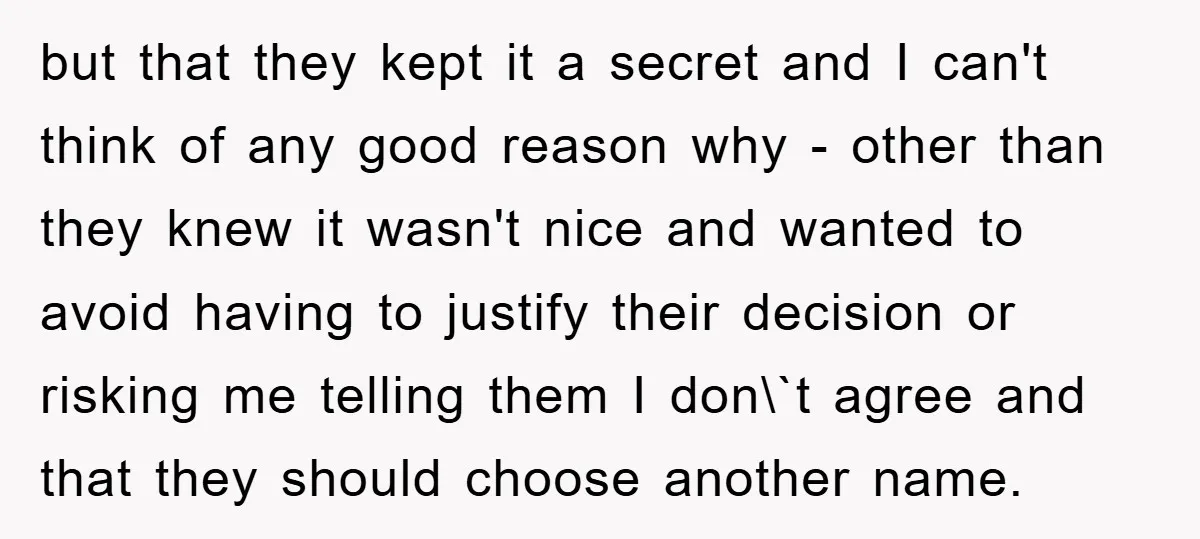 but that they kept it a secret and I can't think of any good reason why - other than they knew it wasn't nice and wanted to avoid having to...