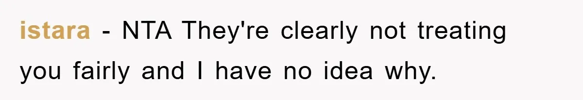 istara − NTA They're clearly not treating you fairly and I have no idea why.