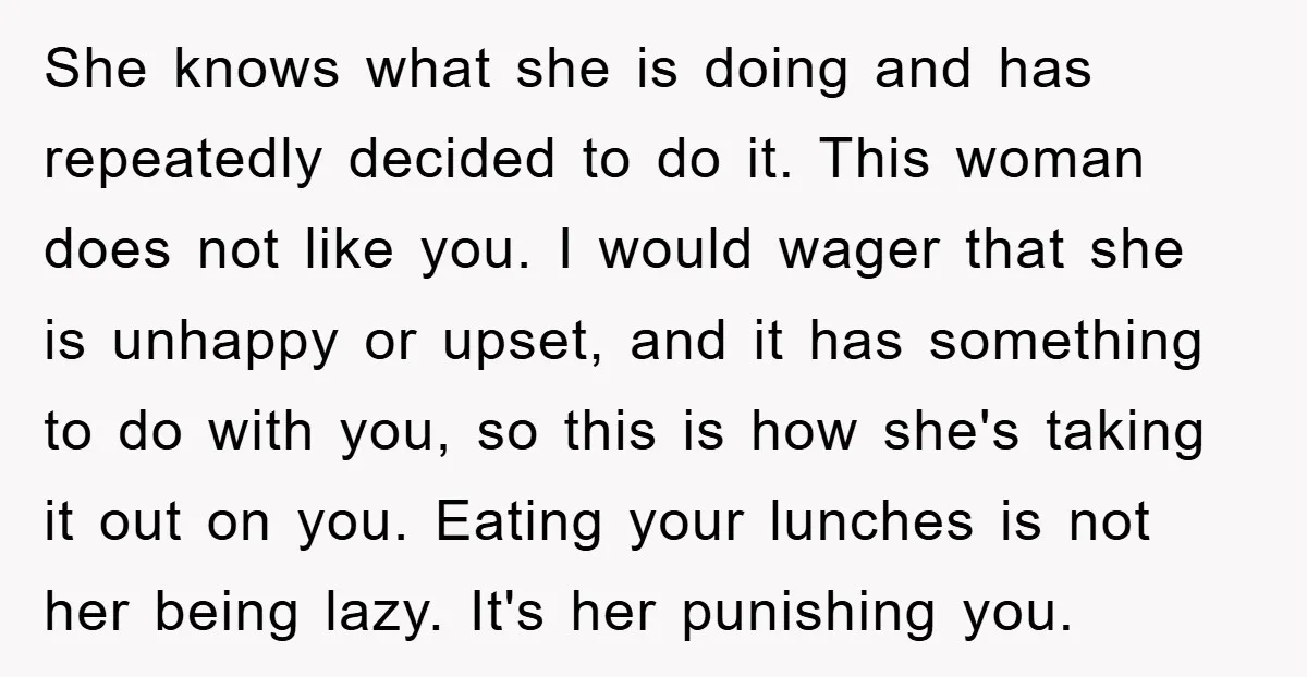 She knows what she is doing and has repeatedly decided to do it. This woman does not like you. I would wager that she is unhappy or upset, and it...