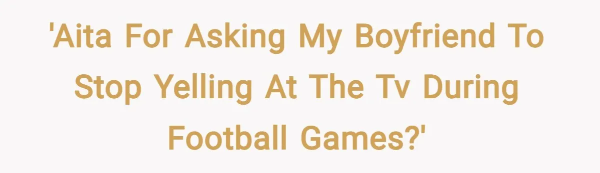'AITA for asking my boyfriend to stop yelling at the TV during football games?'