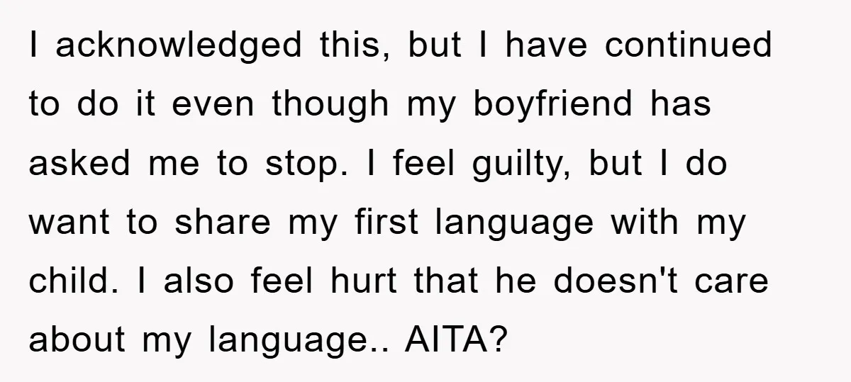 I acknowledged this, but I have continued to do it even though my boyfriend has asked me to stop. I feel guilty, but I do want to share my first...