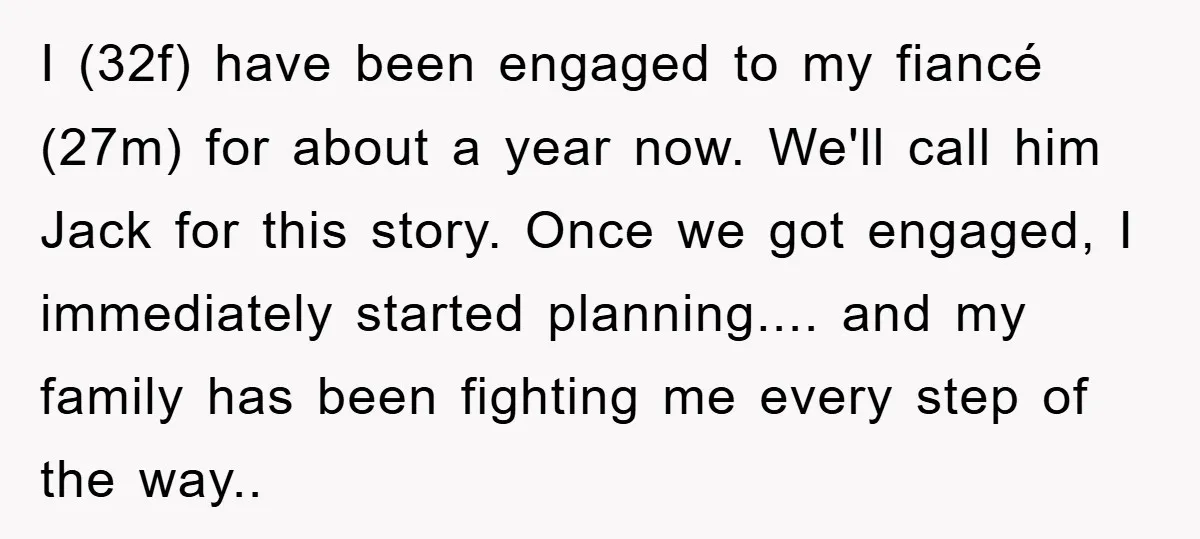 I (32f) have been engaged to my fiancé (27m) for about a year now. We'll call him Jack for this story. Once we got engaged, I immediately started planning.... and...