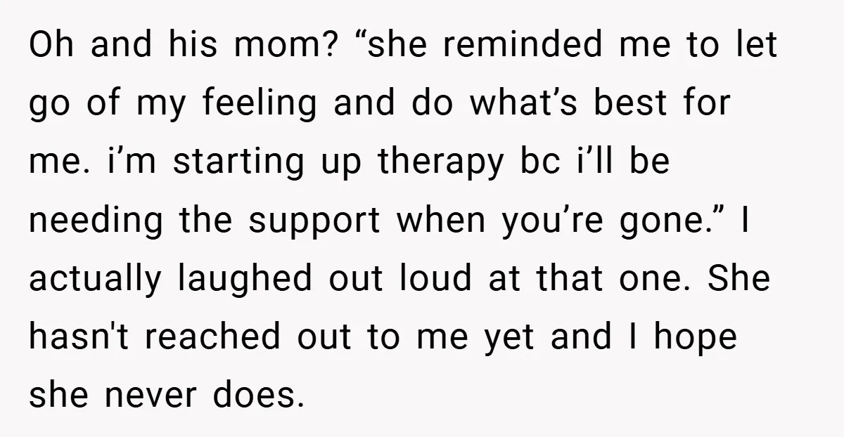 Oh and his mom? “she reminded me to let go of my feeling and do what’s best for me. i’m starting up therapy bc i’ll be needing the support when...