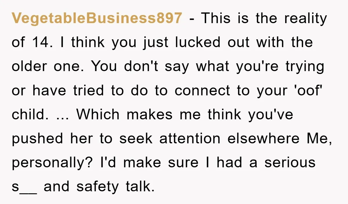 VegetableBusiness897 − This is the reality of 14. I think you just lucked out with the older one. You don't say what you're trying or have tried to do to...