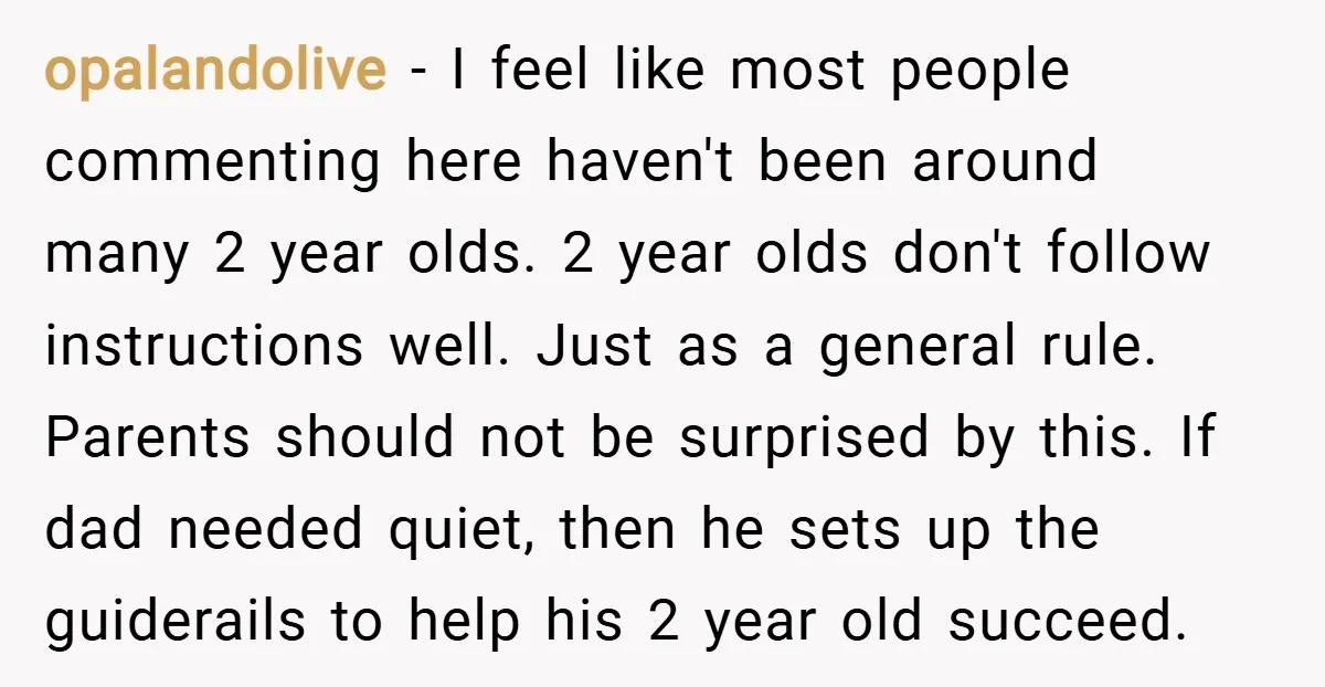 opalandolive − I feel like most people commenting here haven't been around many 2 year olds. 2 year olds don't follow instructions well. Just as a general rule. Parents should...