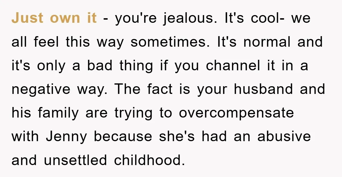 Just own it - you're jealous. It's cool- we all feel this way sometimes. It's normal and it's only a bad thing if you channel it in a negative way....