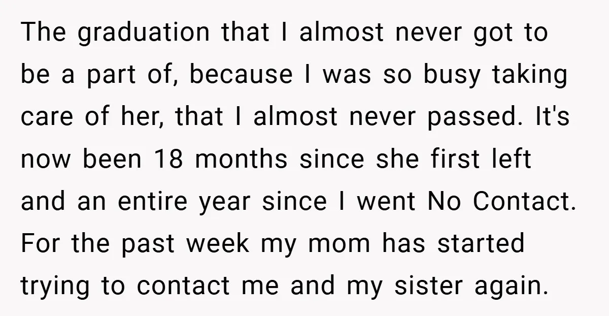 The graduation that I almost never got to be a part of, because I was so busy taking care of her, that I almost never passed. It's now been 18...