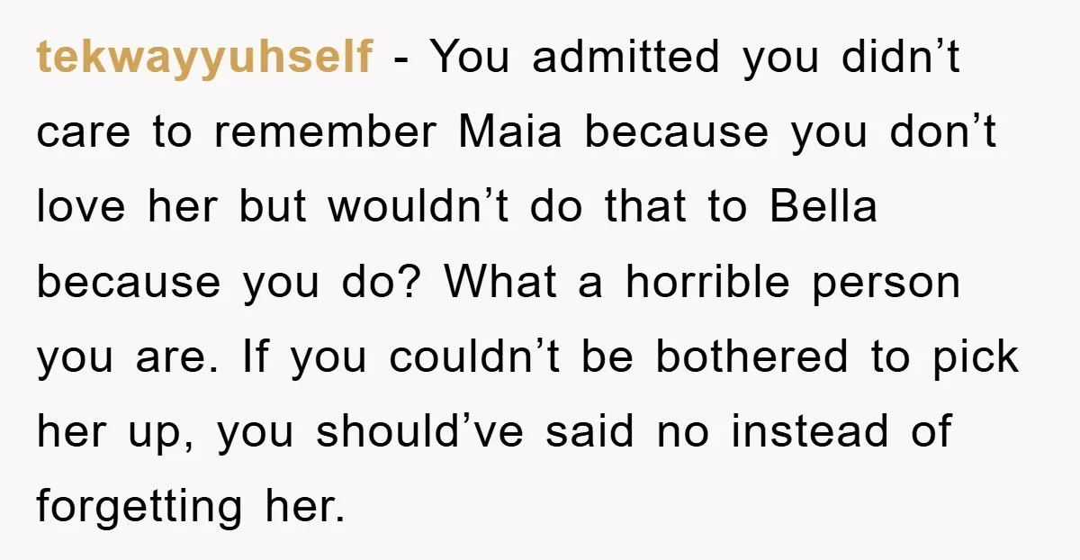 tekwayyuhself - You admitted you didn’t care to remember Maia because you don’t love her but wouldn’t do that to Bella because you do? What a horrible person you are....