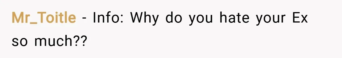 Mr_Toitle − Info: Why do you hate your Ex so much??