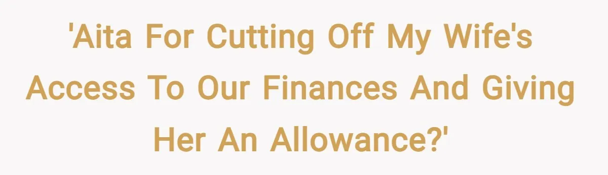 'AITA for cutting off my wife's access to our finances and giving her an allowance?'