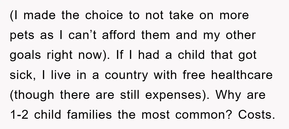 (I made the choice to not take on more pets as I can’t afford them and my other goals right now). If I had a child that got sick, I...
