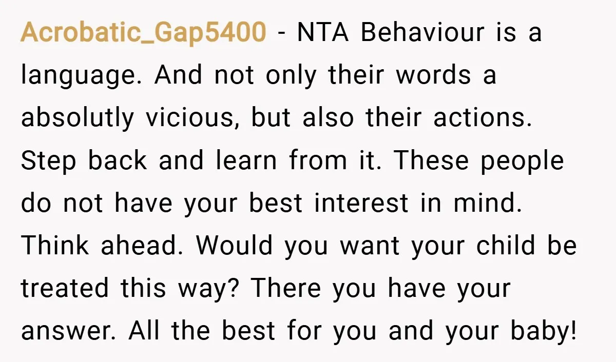 Acrobatic_Gap5400 − NTA Behaviour is a language. And not only their words a absolutly vicious, but also their actions. Step back and learn from it. These people do not have...