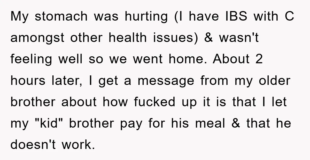 My stomach was hurting (I have IBS with C amongst other health issues) & wasn't feeling well so we went home. About 2 hours later, I get a message from...