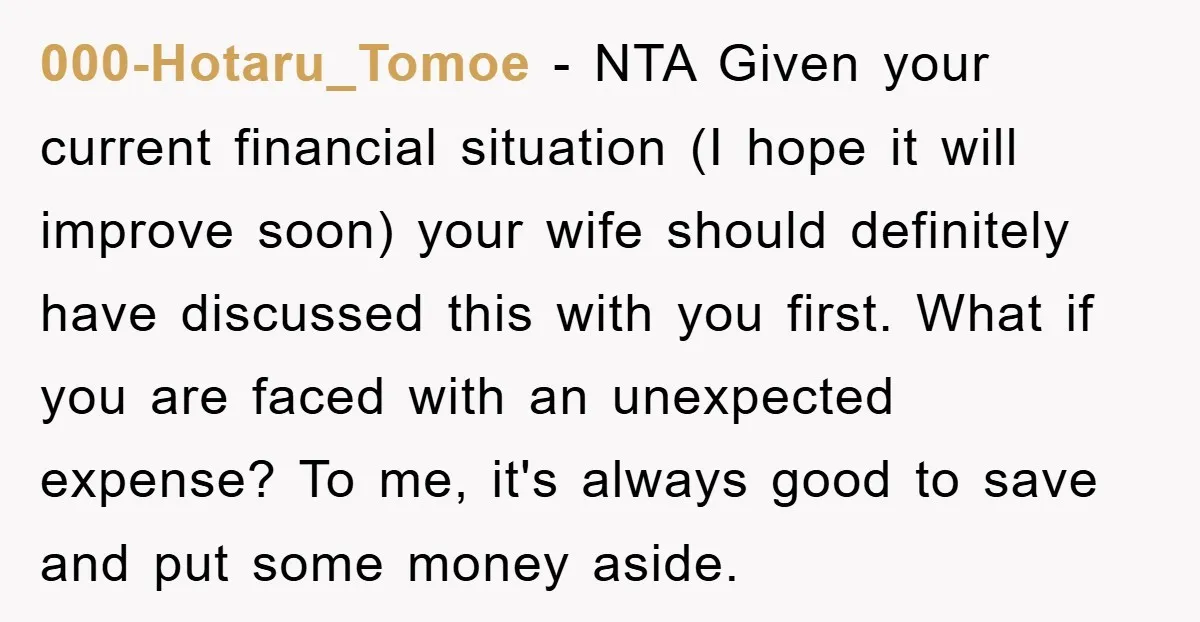 000-Hotaru_Tomoe − NTA Given your current financial situation (I hope it will improve soon) your wife should definitely have discussed this with you first. What if you are faced with...