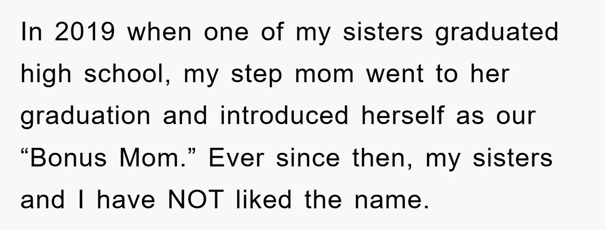 In 2019 when one of my sisters graduated high school, my step mom went to her graduation and introduced herself as our “Bonus Mom.” Ever since then, my sisters and...