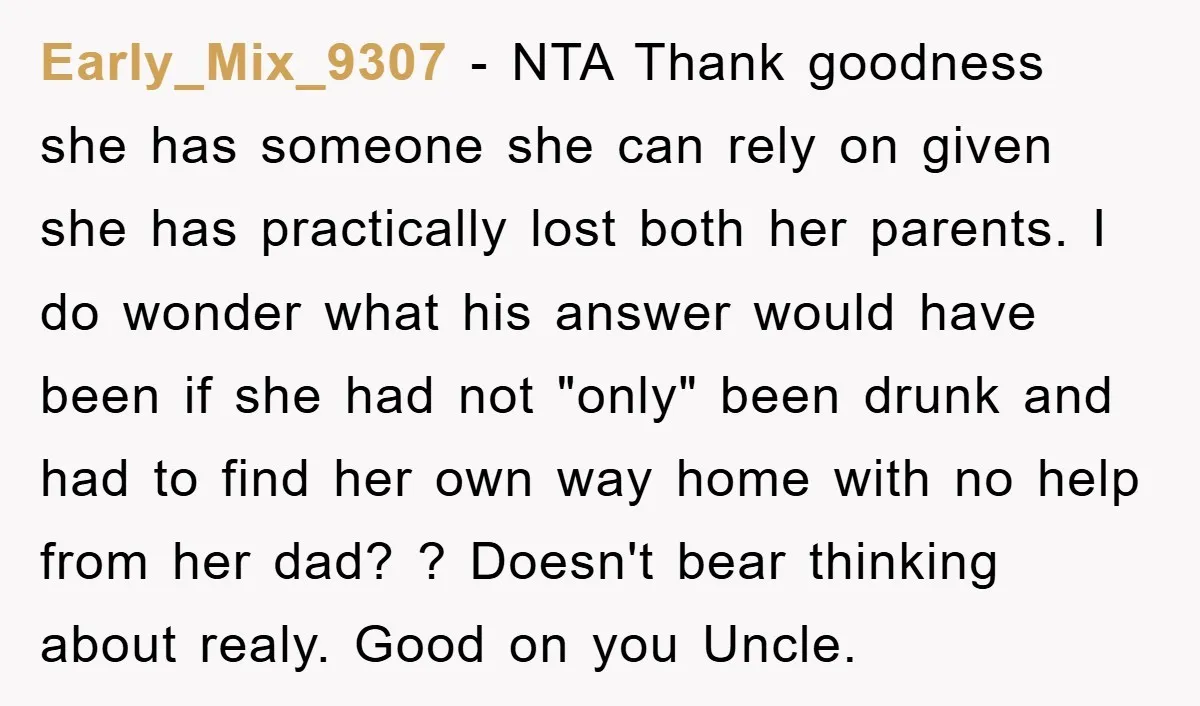 Early_Mix_9307 − NTA Thank goodness she has someone she can rely on given she has practically lost both her parents. I do wonder what his answer would have been if...