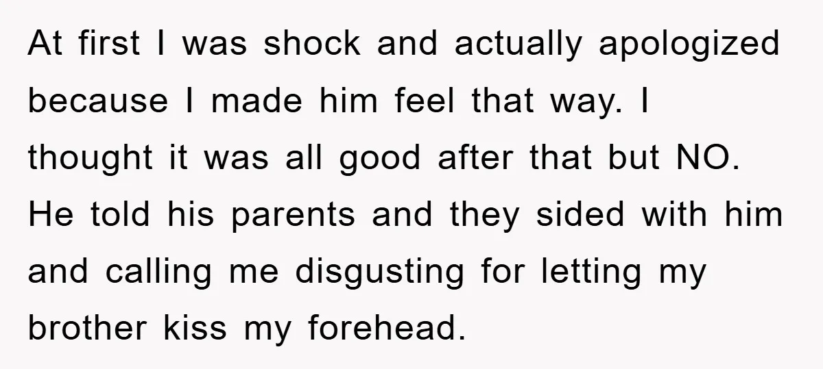 At first I was shock and actually apologized because I made him feel that way. I thought it was all good after that but NO. He told his parents and...