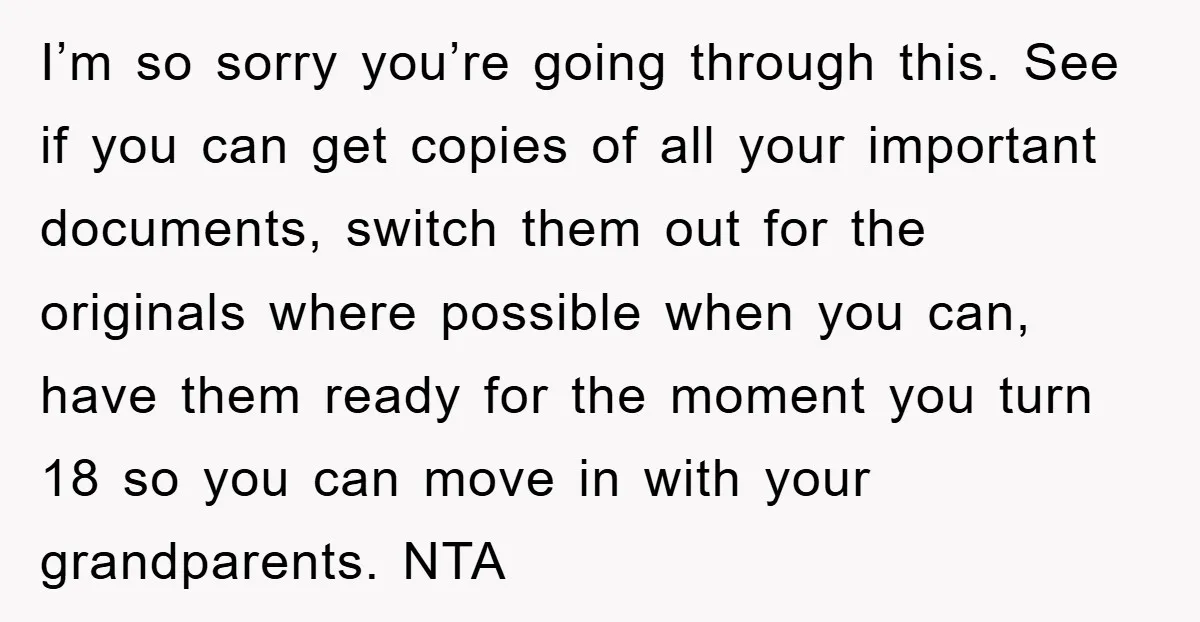I’m so sorry you’re going through this. See if you can get copies of all your important documents, switch them out for the originals where possible when you can, have...