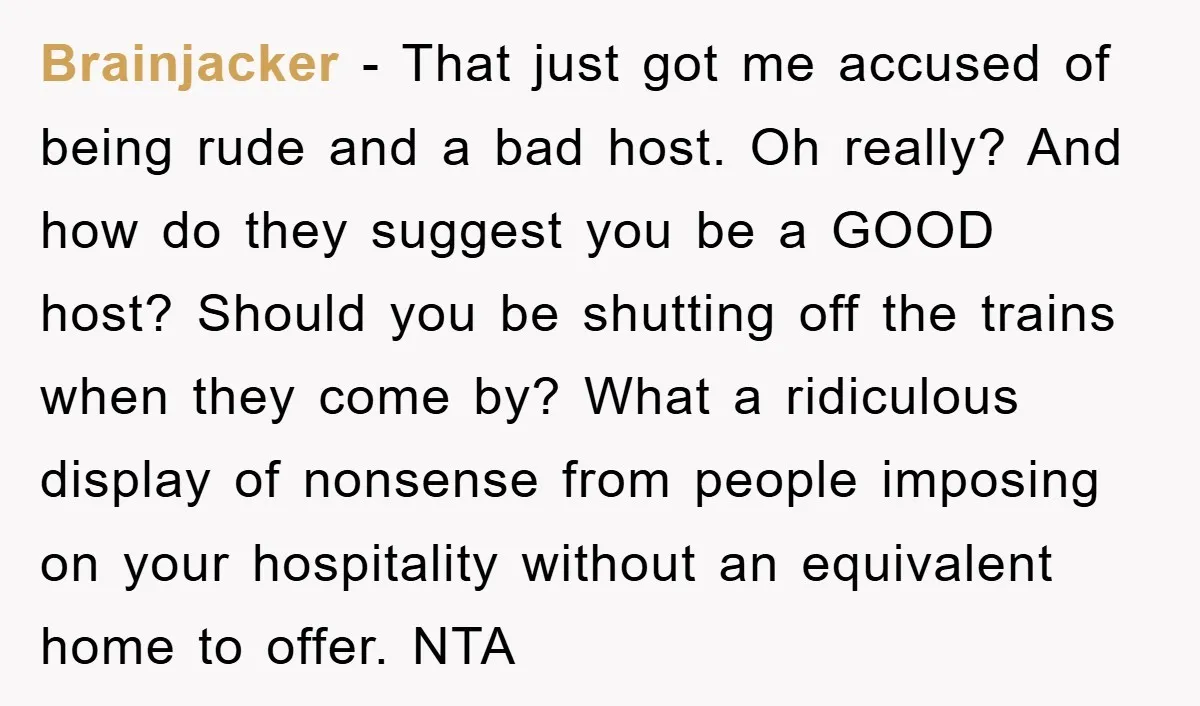 Brainjacker − That just got me accused of being rude and a bad host. Oh really? And how do they suggest you be a GOOD host? Should you be shutting...