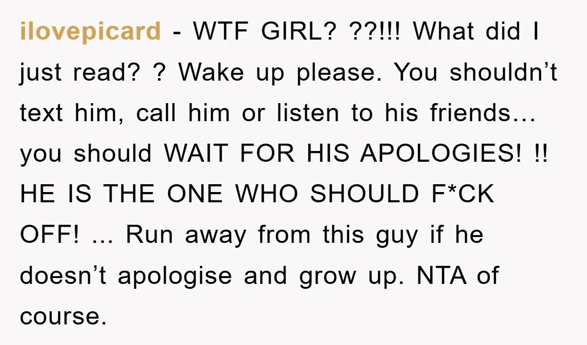 ilovepicard − WTF GIRL? ??!!! What did I just read? ? Wake up please. You shouldn’t text him, call him or listen to his friends… you should WAIT FOR HIS...