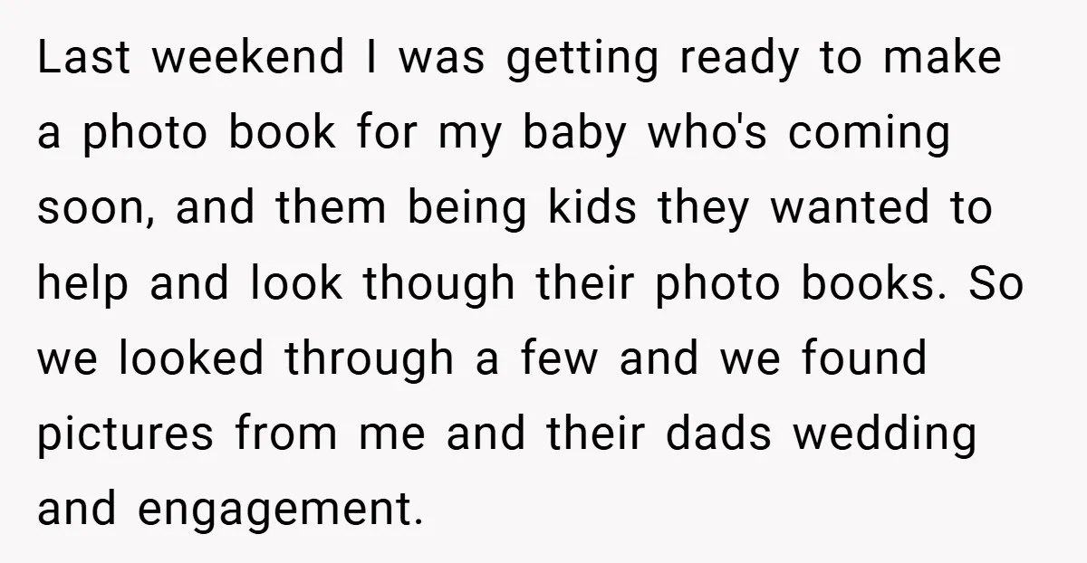 Last weekend I was getting ready to make a photo book for my baby who's coming soon, and them being kids they wanted to help and look though their photo...