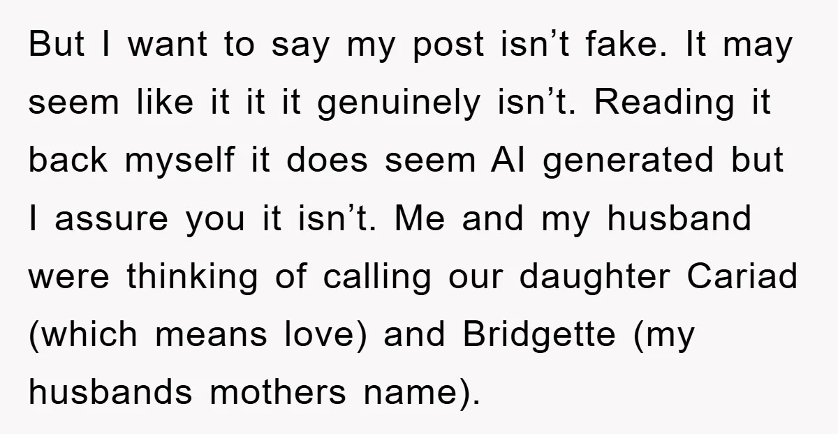 But I want to say my post isn’t fake. It may seem like it it it genuinely isn’t. Reading it back myself it does seem AI generated but I assure...