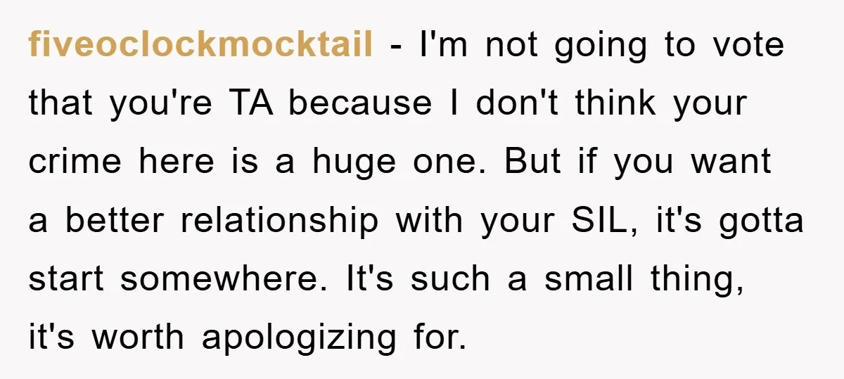 fiveoclockmocktail - I'm not going to vote that you're TA because I don't think your crime here is a huge one. But if you want a better relationship with your...