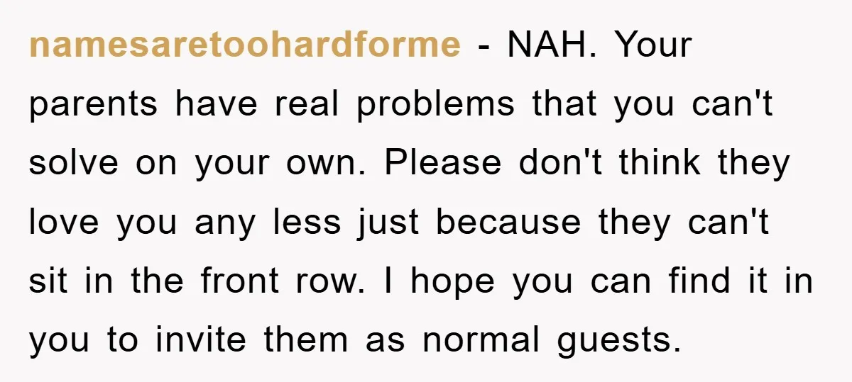 namesaretoohardforme - NAH. Your parents have real problems that you can't solve on your own. Please don't think they love you any less just because they can't sit in the...