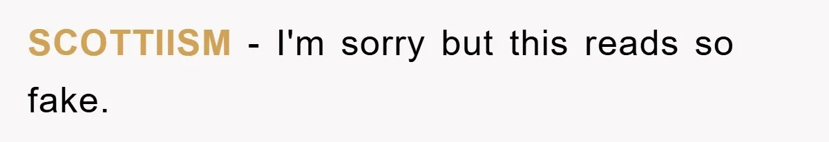 SCOTTIISM - I'm sorry but this reads so fake.