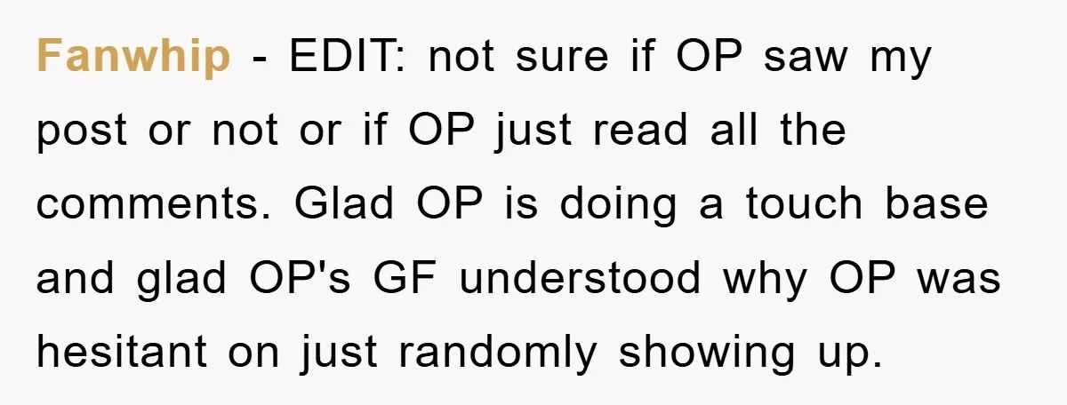 Fanwhip − EDIT: not sure if OP saw my post or not or if OP just read all the comments. Glad OP is doing a touch base and glad OP's...