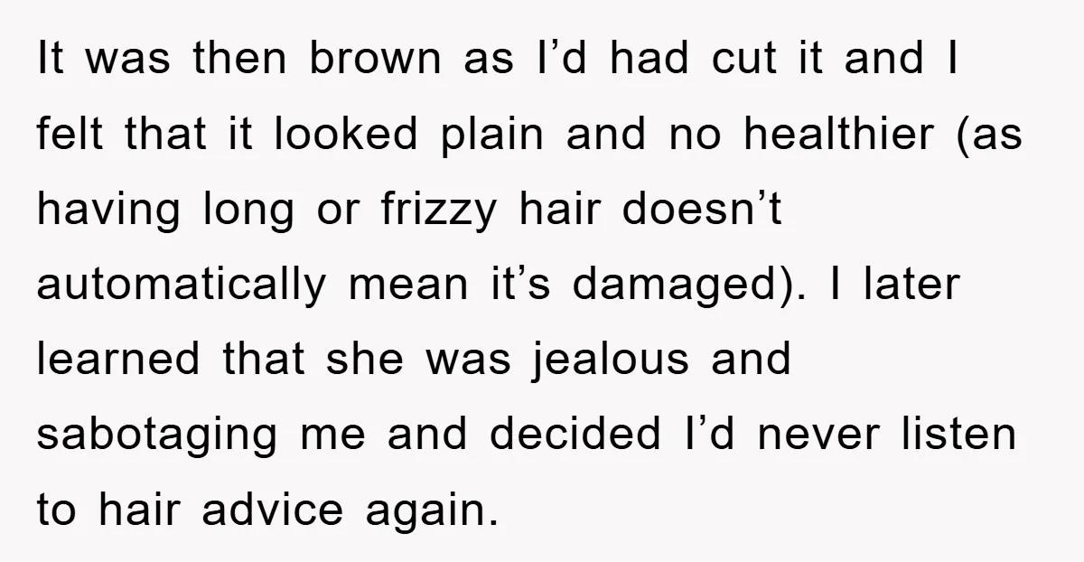 It was then brown as I’d had cut it and I felt that it looked plain and no healthier (as having long or frizzy hair doesn’t automatically mean it’s damaged)....