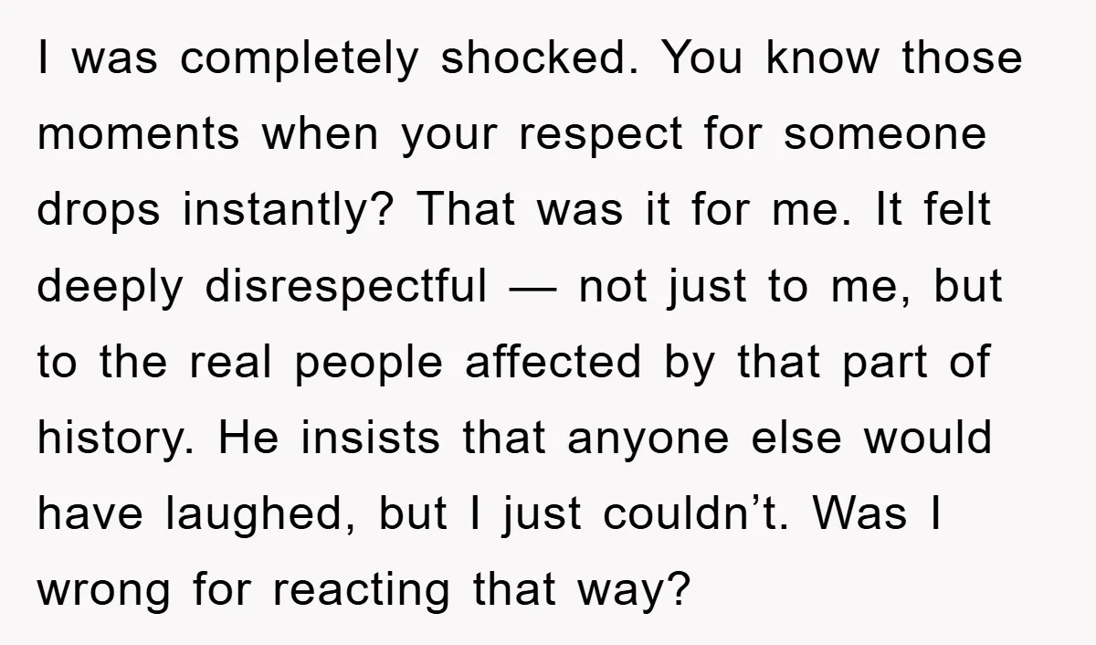 I was completely shocked. You know those moments when your respect for someone drops instantly? That was it for me. It felt deeply disrespectful — not just to me, but...