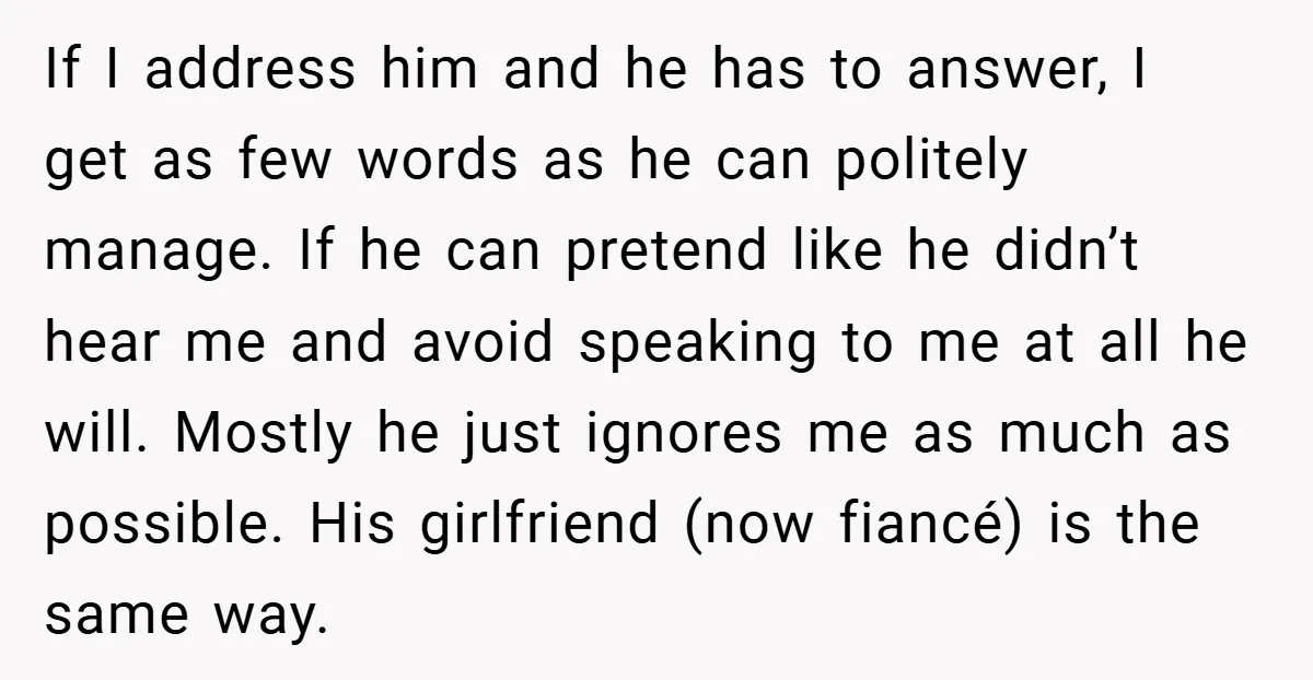 If I address him and he has to answer, I get as few words as he can politely manage. If he can pretend like he didn’t hear me and avoid...