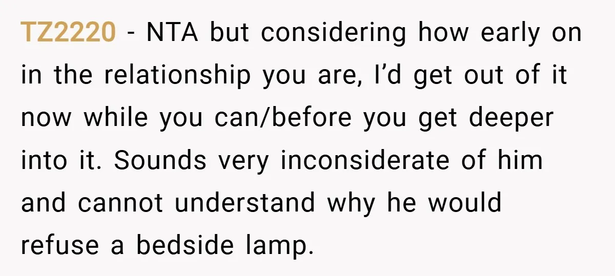 TZ2220 − NTA but considering how early on in the relationship you are, I’d get out of it now while you can/before you get deeper into it. Sounds very inconsiderate...