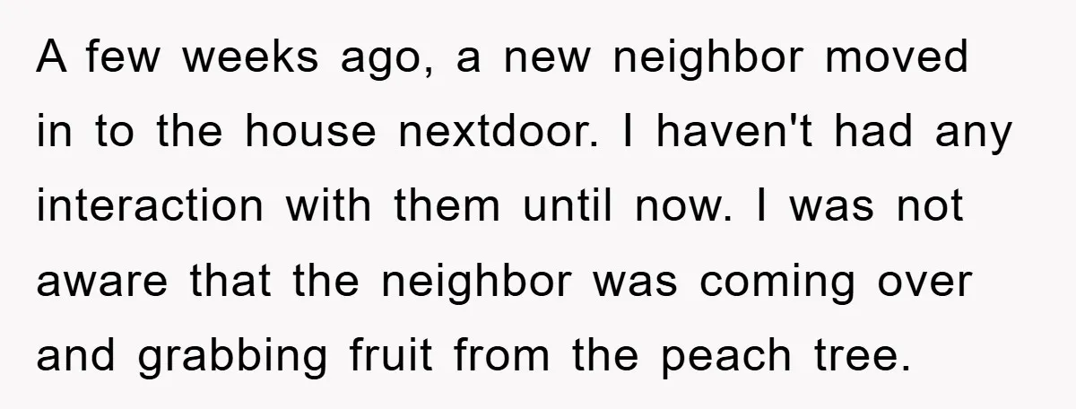 A few weeks ago, a new neighbor moved in to the house nextdoor. I haven't had any interaction with them until now. I was not aware that the neighbor was...