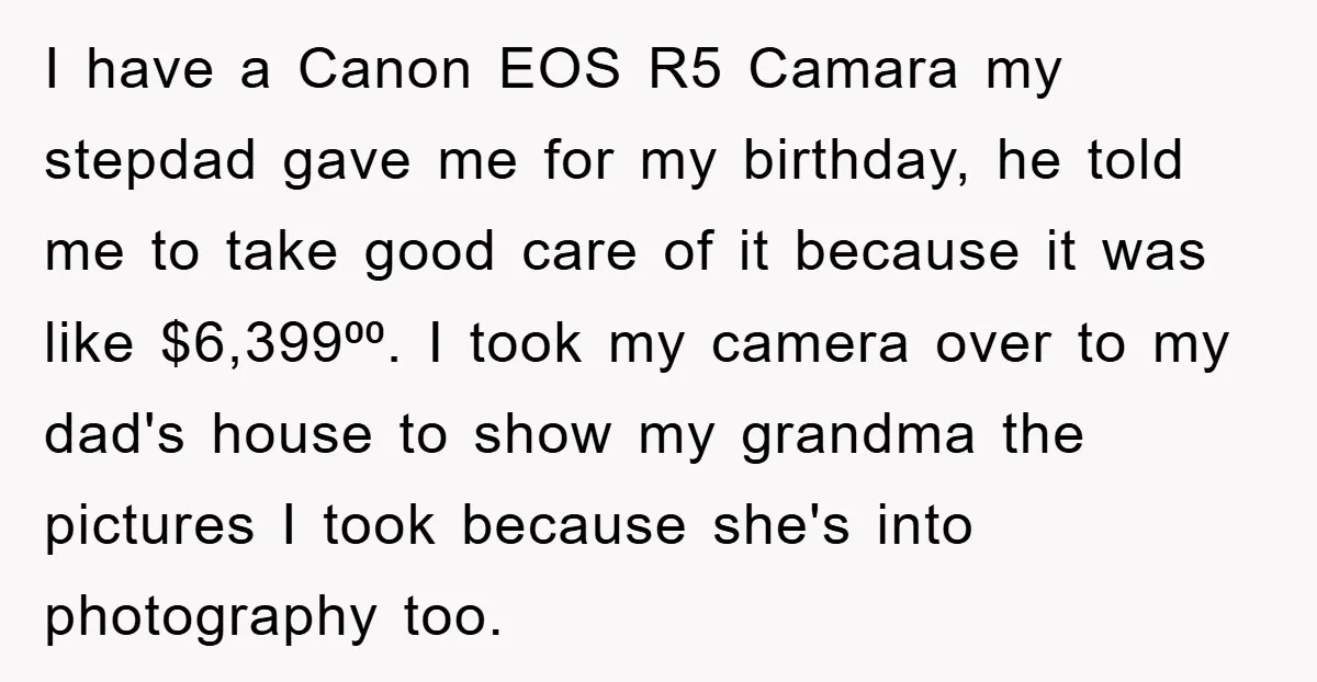 I have a Canon EOS R5 Camara my stepdad gave me for my birthday, he told me to take good care of it because it was like $6,399⁰⁰. I took...